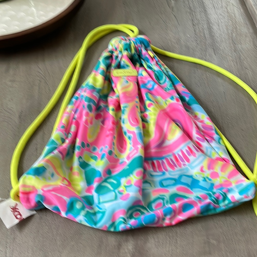 Brand new lily pultizer drawstring backpack with tags